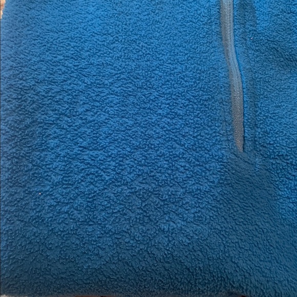 Lands End Fleece Blue Quarter-Zip Pullover - Picture 12 of 12